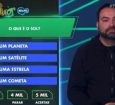 O participante escolheu a primeira opção e afirmou que o Sol é um planeta.